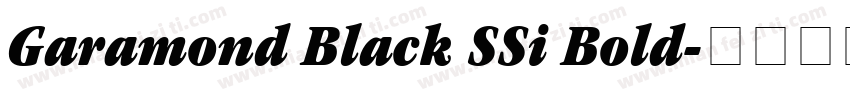 Garamond Black SSi Bold字体转换